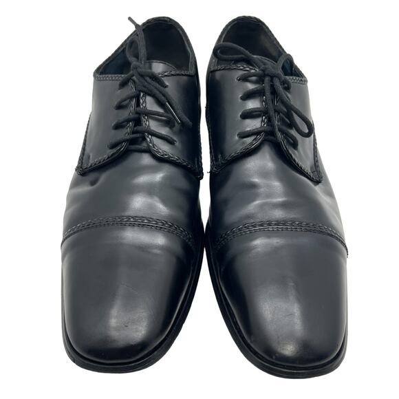 Amali Romano-000 Black Upper Cap Toe Derby Mens 10 Dress Shoes - Picture 1 of 9